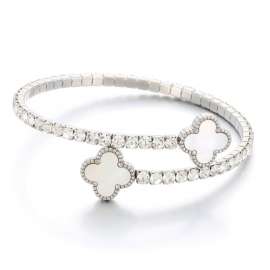 Stainless Steel Stone Bangle